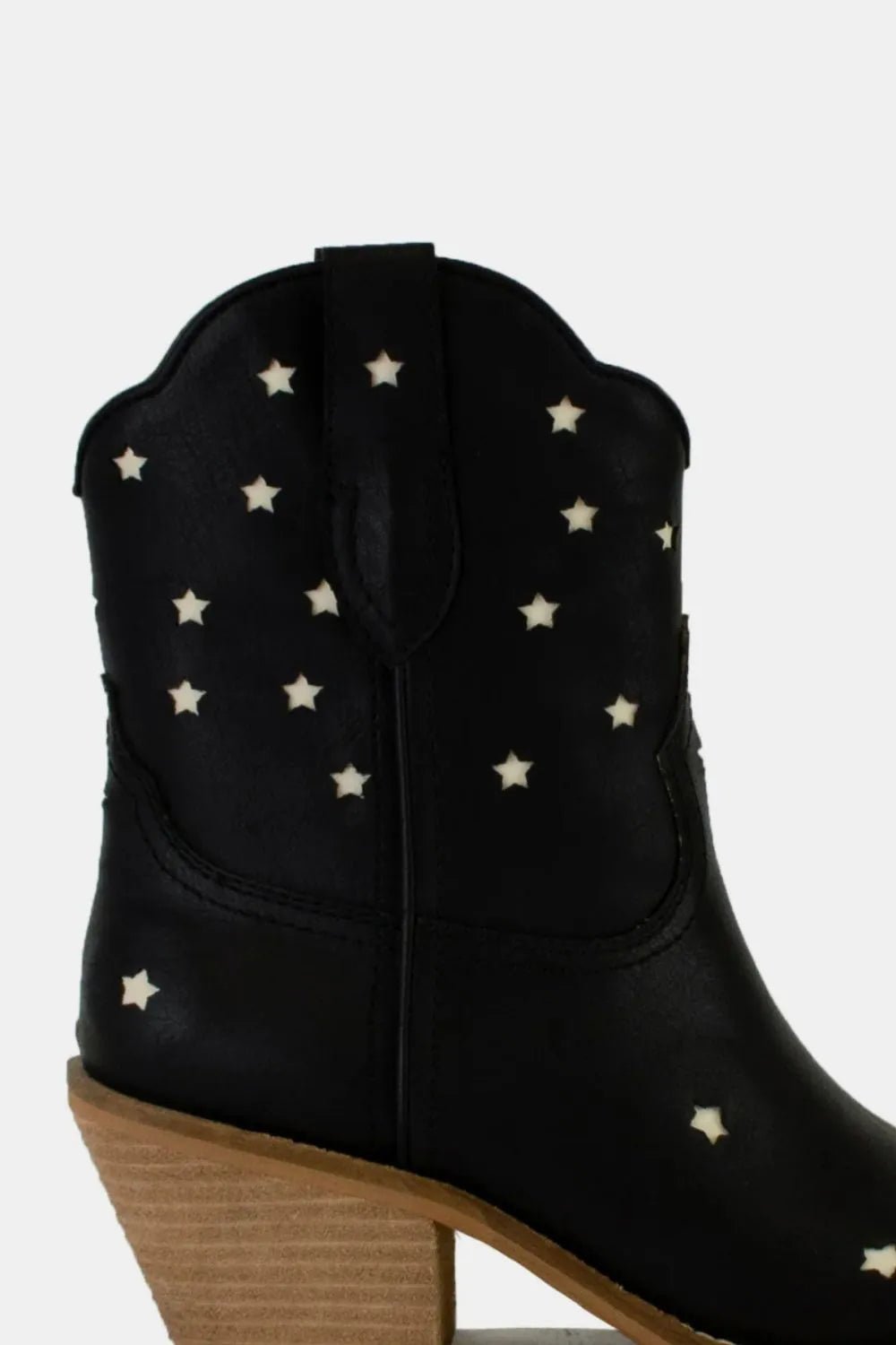Beast Fashion Faux Leather Star - Shaped Cutouts Point Toe Boots - Bela Fils BoutiqueBela Fils Boutique